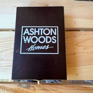 Ashton Woods Homes Wine Gift Set With Corkscrew & Stopper In Wood Box Dad Gift